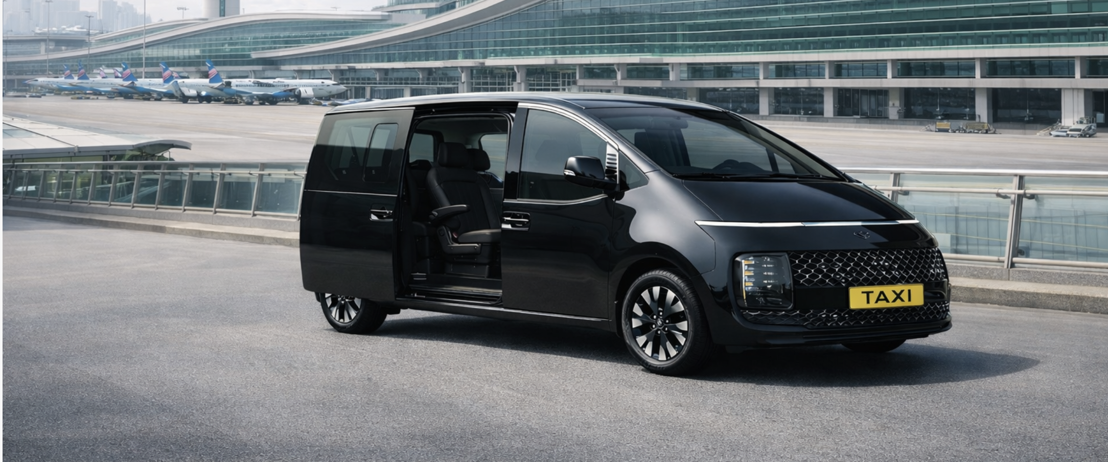 인천공항 대형택시 스타리아 솔라티 배너